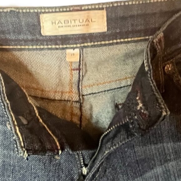 Habitual Made Mid Wash Low Rise Straight Leg Denim Blue Jeans Women's SI… - Picture 6 of 10